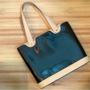 Authentic Salvatore Ferragamo Black & Tan Tote Bag